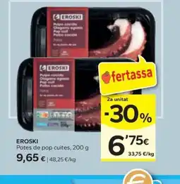 Caprabo EROSKI Potes de pop cuites oferta