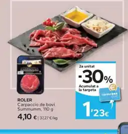 Caprabo ROLER Carpaccio de boví Summumm oferta