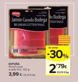 Caprabo ESPUÑA Pernil curat a talls fins oferta
