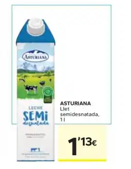 Caprabo ASTURIANA Llet semidesnatada oferta