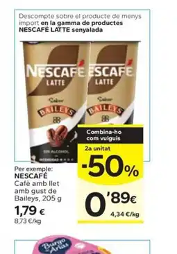 Caprabo NESCAFÉ Cafè amb llet amb gust de Baileys oferta