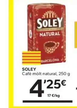 Caprabo SOLEY Cafè mòlt natural oferta