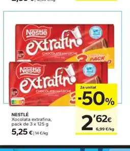 Caprabo NESTLÉ Xocolata extrafina oferta