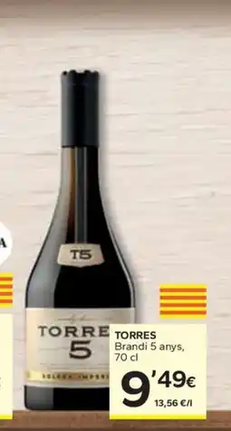 Caprabo TORRES 5 Brandi 5 anys oferta
