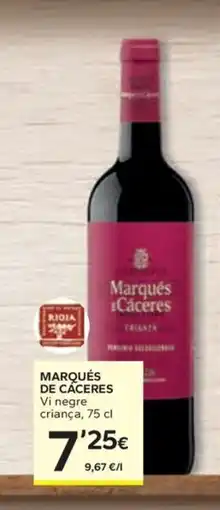 Caprabo MARQUÉS DE CÁCERES Vi negre criança oferta