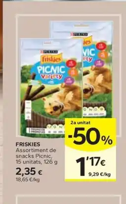 Caprabo FRISKIES Assortiment de snacks Picnic, 15 unitats oferta