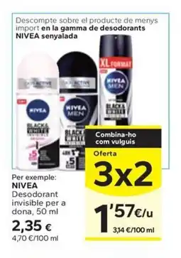 Caprabo NIVEA Desodorant invisible per a dona oferta