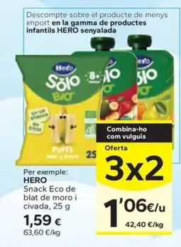 Caprabo HERO Snack Eco de blat de moro i civada oferta
