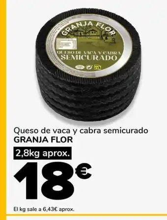 Supeco GRANJA FLOR Queso de vaca y cabra semicurado oferta
