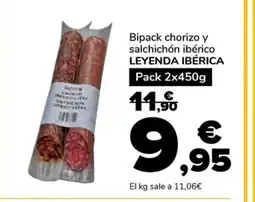 Supeco LEYENDA IBÉRICA Bipack chorizo y salchichón ibérico oferta