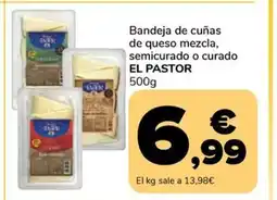 Supeco EL PASTOR Bandeja de cuñas de queso mezcla, semicurado o curado oferta