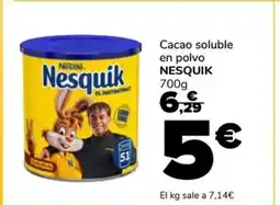 Supeco NESQUIK Cacao soluble en polvo oferta