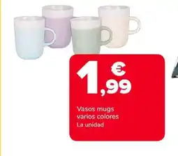 Supeco Vasos mugs varios colores oferta