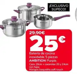 Supeco AMBITION Batería de cocina inoxidable 5 piezas oferta