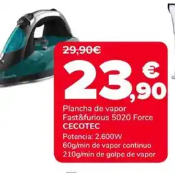 Supeco CECOTEC Plancha de vapor Fast&furious 5020 Force oferta