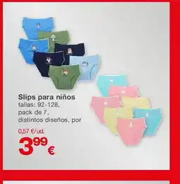 KIK Slips para niños oferta