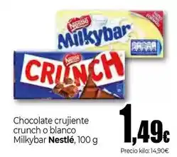 Unide Market Nestlé - chocolate crujiente crunch o blanco milkybar oferta