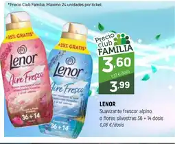 Coviran LENOR Suavizante frescor alpino o flores silvestres 36 + 14 dosis oferta