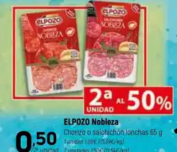 Coviran ELPOZO Nobleza Chorizo o salchichón lonchas oferta