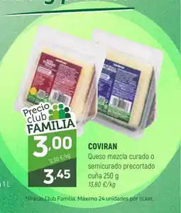 Coviran COVIRAN Queso mezcla curado o semicurado precortado cuña oferta