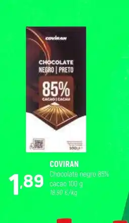 Coviran COVIRAN Chocolate negro 85% cacao oferta