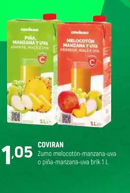 Coviran COVIRAN Zumo melocotón-manzana-uva o piña-manzana-uva brik oferta