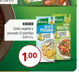 Coviran KNORR Caldo vegetal o pescado 12 pastillas oferta