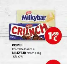 Coviran CRUNCH, MILKYBAR Chocolate Clásico o blanco oferta