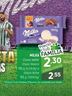 Coviran MILKA Choco wafer choco blanco oferta