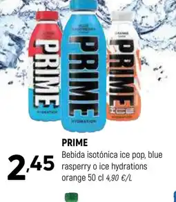 Coviran PRIME Bebida isotónica ice pop, blue rasperry o ice hydrations orange oferta