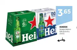 Coviran Heineken cerveza clásica o 0,0% oferta