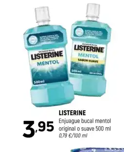 Coviran LISTERINE Enjuague bucal mentol original o suave oferta