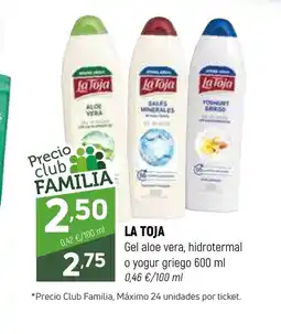 Coviran LA TOJA Gel aloe vera, hidrotermal o yogur griego oferta