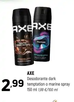Coviran AXE Desodorante dark temptation o marine spray oferta