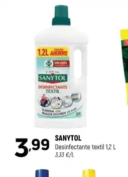 Coviran SANYTOL Desinfectante textil oferta