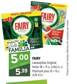 Coviran FAIRY Lavavajillas Original limón oferta