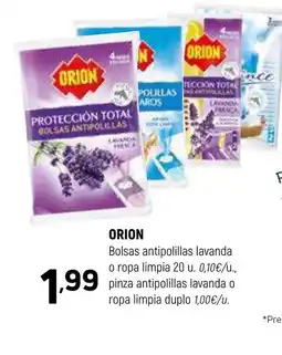 Coviran ORION Bolsas antipolillas lavanda o ropa limpia oferta
