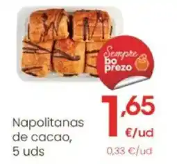 Eroski Napolitanas de cacao oferta