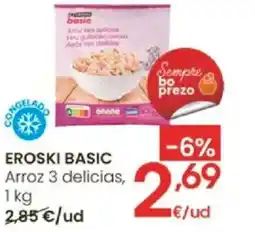 Eroski EROSKI Basic arroz 3 delicias oferta