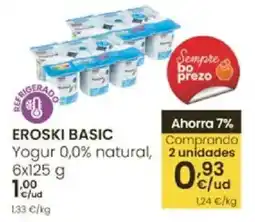 Eroski EROSKI Basic yogur 0,0% natural oferta