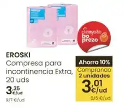 Eroski EROSKI Compresa para Sempre bo prezo oferta