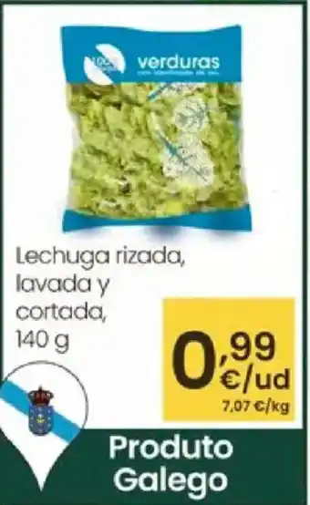 Eroski Lechuga rizada, lavada y cortada, oferta