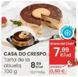 Eroski CASA DO CRESPO Tarta de la abuela oferta