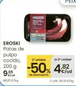 Eroski EROSKI Patas de pulpo cocido, oferta