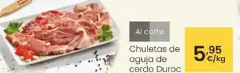 Eroski Chuletas de aguja de cerdo Duroc oferta