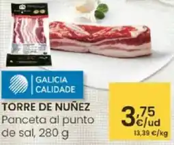 Eroski TORRE DE NUÑEZ Panceta al punto de sal oferta