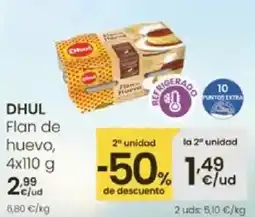 Eroski DHUL Flan de huevo oferta