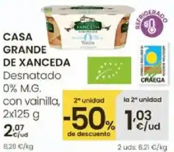Eroski CASA GRANDE DE XANCEDA Desnatado 0% M.G con vainilla oferta