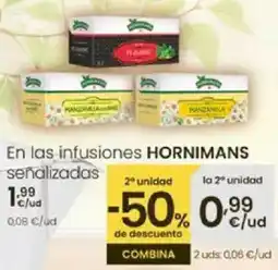 Eroski HORNIMANS En las infusiones señalizadas oferta