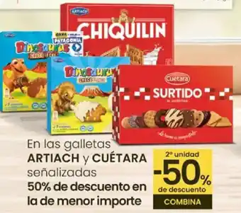 Eroski ARTIACH y CUÉTARA En las galletas señalizadas oferta
